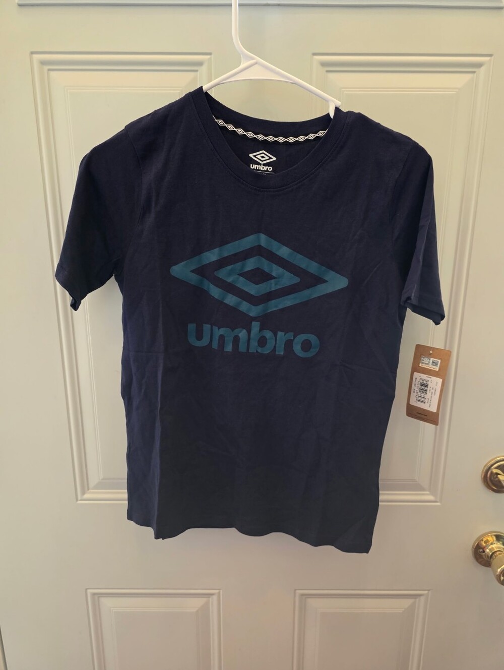 Kids Umbro Navy Short Sleeve Tee Size Medium-New With Tags